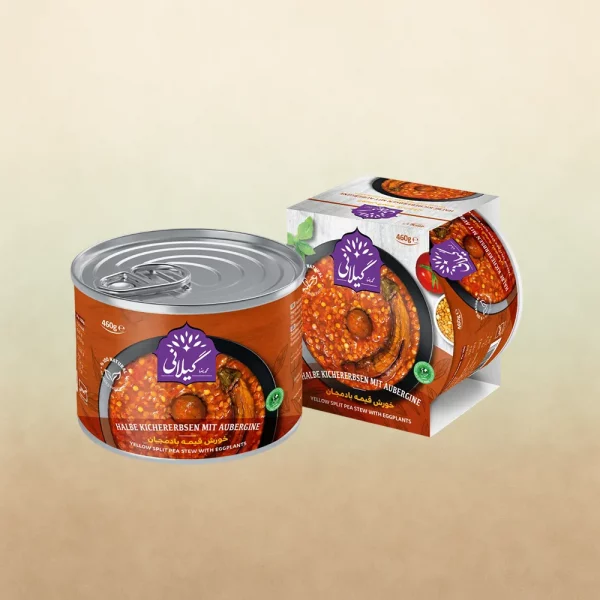 Auberginen-roten-Linsen-Eintopf „Gheymeh Bademjan“ (ohne Fleisch) – 460 g